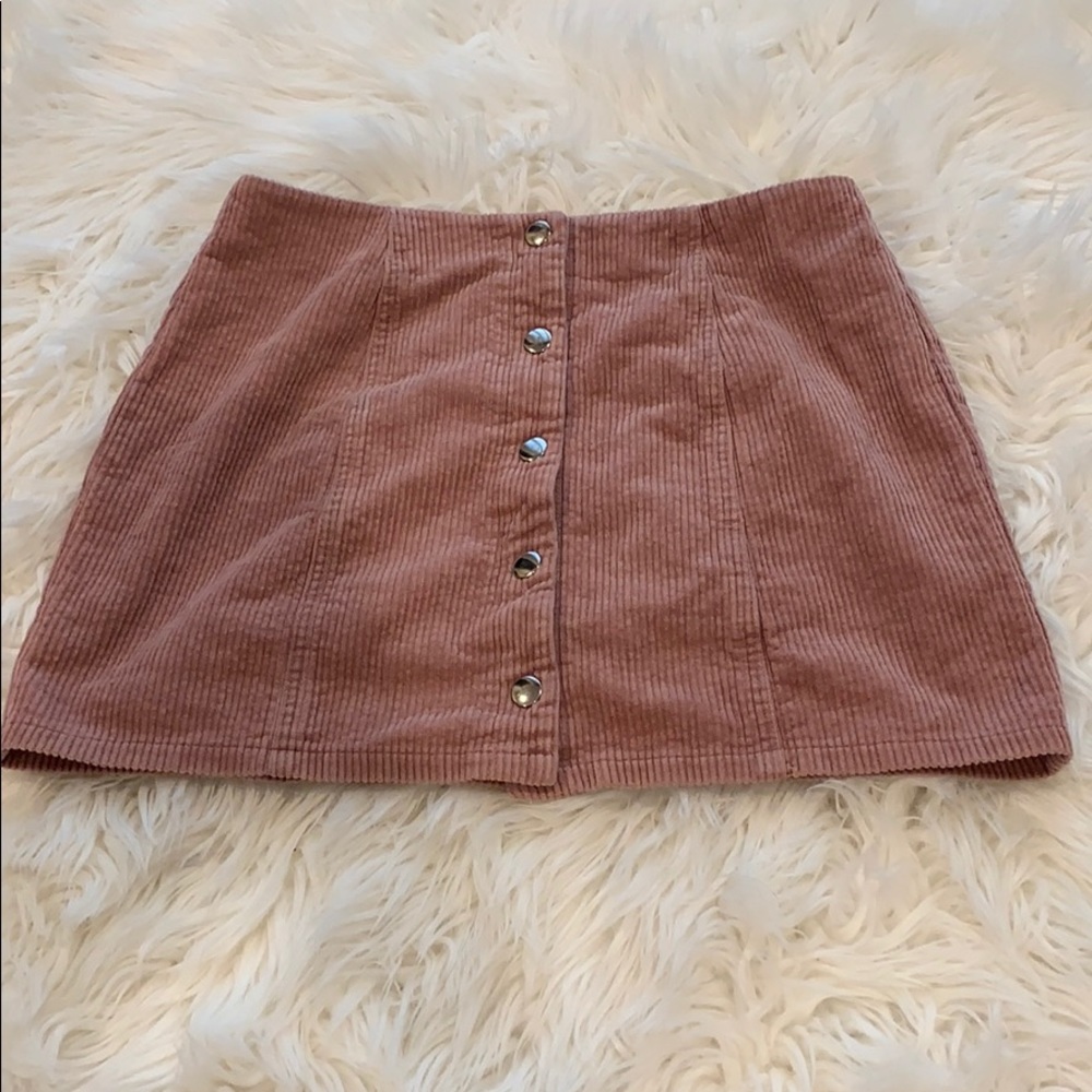 Light Pink Corduroy Skirt